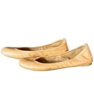 Tory Burch Eddie Lamb Leather Tan Ballet Flats Women's size 6.5